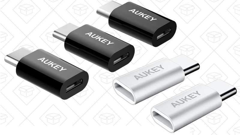 3-Pack MicroUSB to USB-C Adapters, $7 with code AUKCBA23 | 2-Pack Aluminum Adapter, $5 with code AUKCBA92